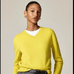 J. Crew Peach Cashmere Crewneck Sweater